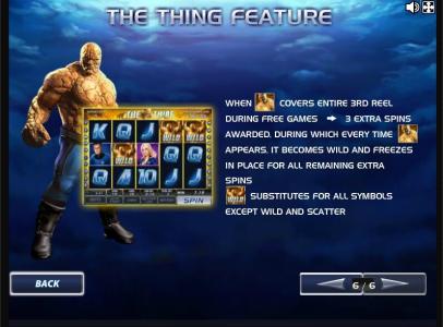 Fantastic Four Slot Machine The Thing Feature Screen