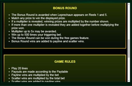 Emerald Isle Slot Machine Bonus Round Screen