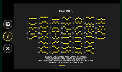 Cleopatra Slot Machine Paylines Screen