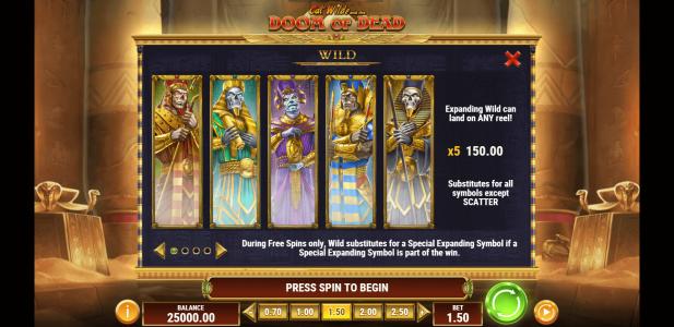 Cat Wilde and the Doom of Dead Slot Machine Wild Symbol Screen