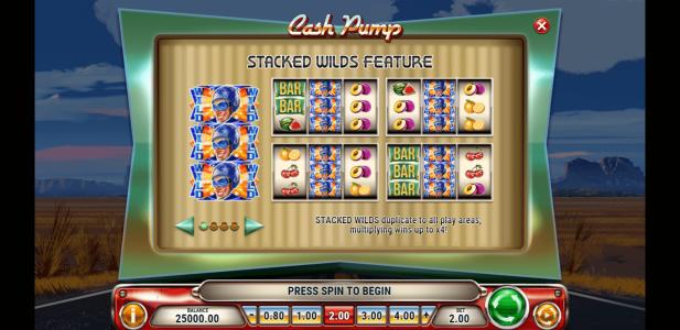 Cash Pump Slot Machine Wild Symbol Screen