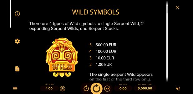 Rise of Maya Slot Machine Wild Symbol Screen