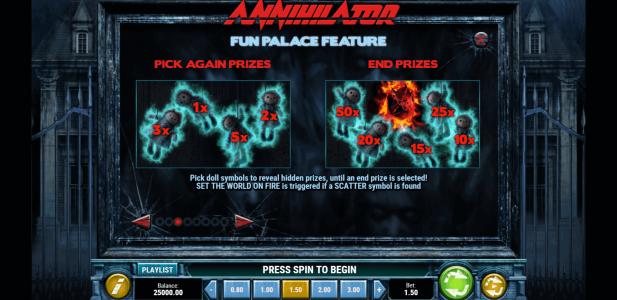 Annihilator Slot Machine Fun Palace Feature Screen