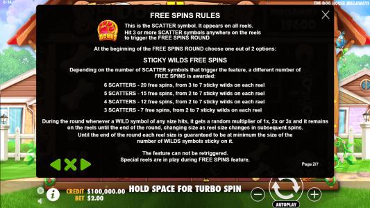 The Dog House Megaways Slot Machine Free Spins Bonus Screen
