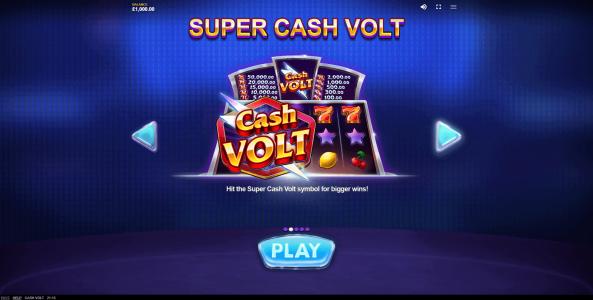 Cash Volt Slot Machine Super Cash Volt Screen