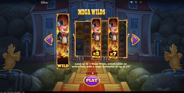 Piggy Riches Megaways Slot Machine Mega Wilds Screen
