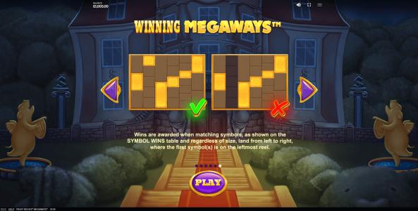 Piggy Riches Megaways Slot Machine Paylines Screen