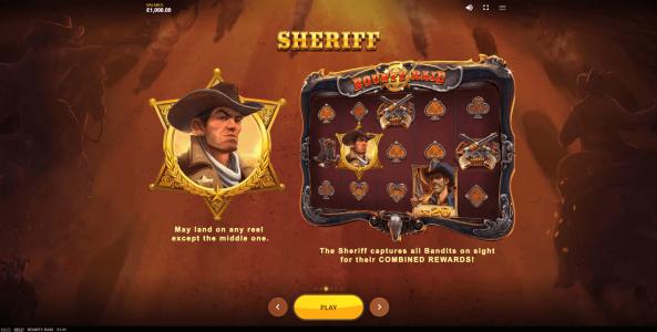 Bounty Raid Slot Machine Sheriff Bonus Screen