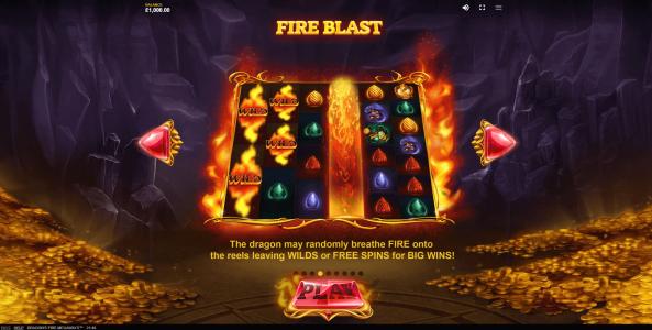 Dragons Fire Megaways Slot Machine Wild Symbol Screen