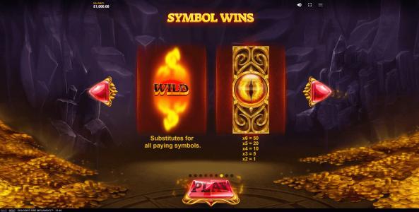 Dragons Fire Megaways Slot Machine Wild Symbol Screen