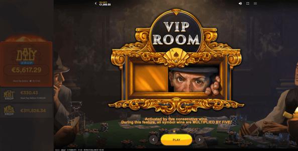 5 Families Slot Machine VIP Room Feature Screen