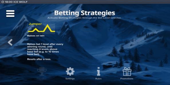 Ice Wolf Slot Machine Betting Strategies Screen