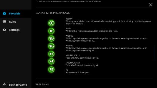 Brutal Santa Slot Machine Wild Symbol Screen