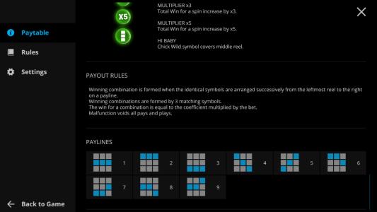 Brutal Santa Slot Machine Paylines Screen