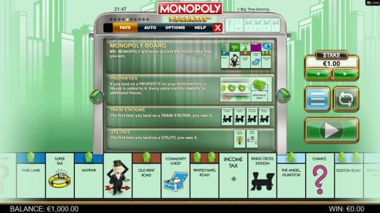 Monopoly Megaways Slot Machine Monopoly Megaways Board Feature Screen