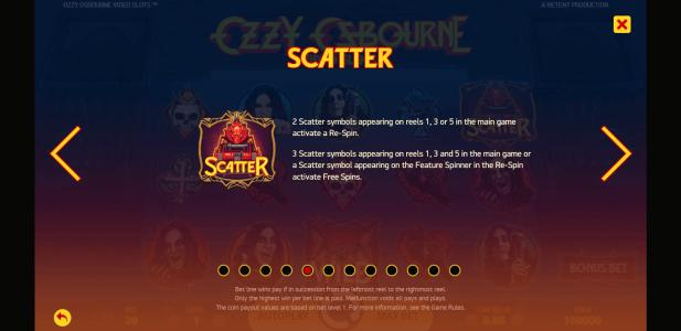 Ozzy Osbourne Slot Machine Scatter Symbols Screen