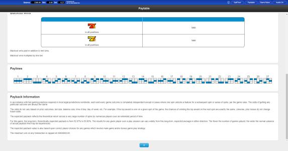 Red Hot Tamales Slot Machine Paytable and Paylines Screen