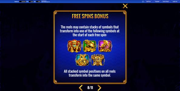 Slot Machine Free Spins Bonus Screen