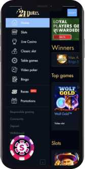 21 dukes casino mobile