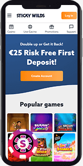 StickyWilds Casino mobile