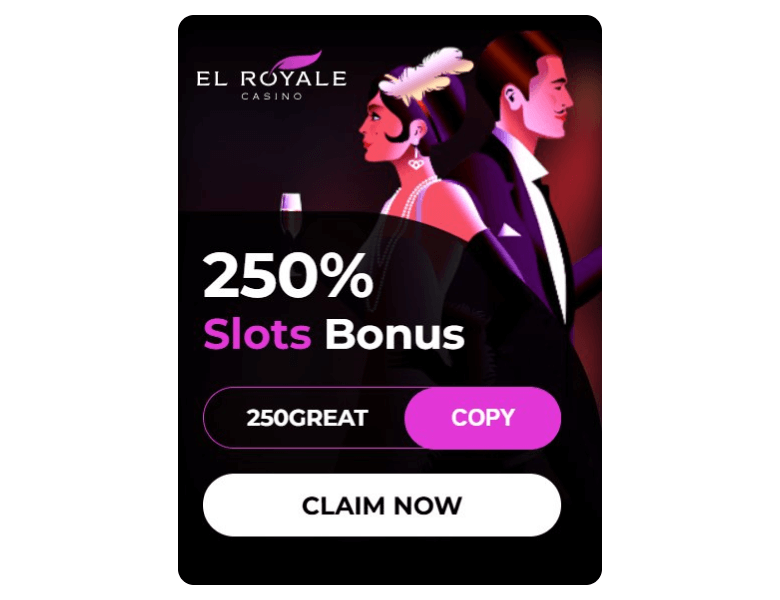 Screenshot of the bonus offer at the casino with the Claim Now button