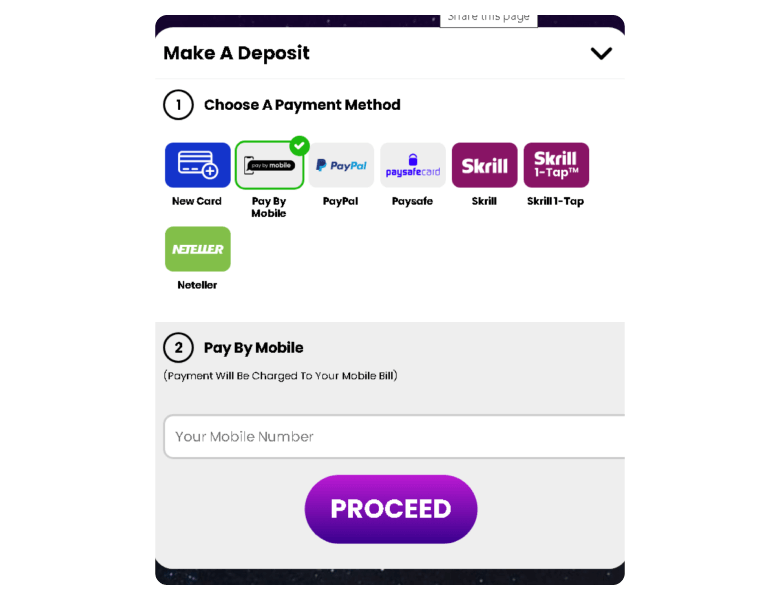 Screenshot of Payfor it and other Payment Methods
