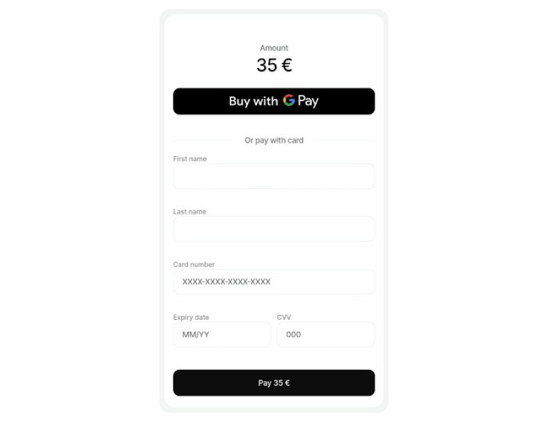 Entering the deposit amount