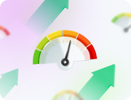 Speedometer image indicating volatility