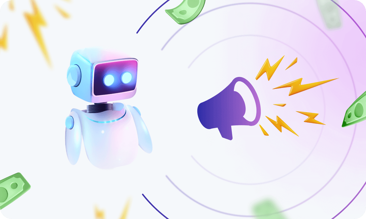 An image of a robot symbolizing AI for optimizing online casino marketing.