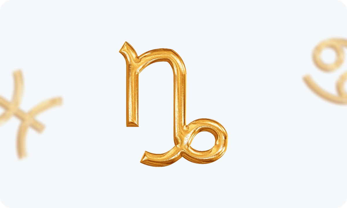 Astrological symbol of the Capricorn zodiac sign