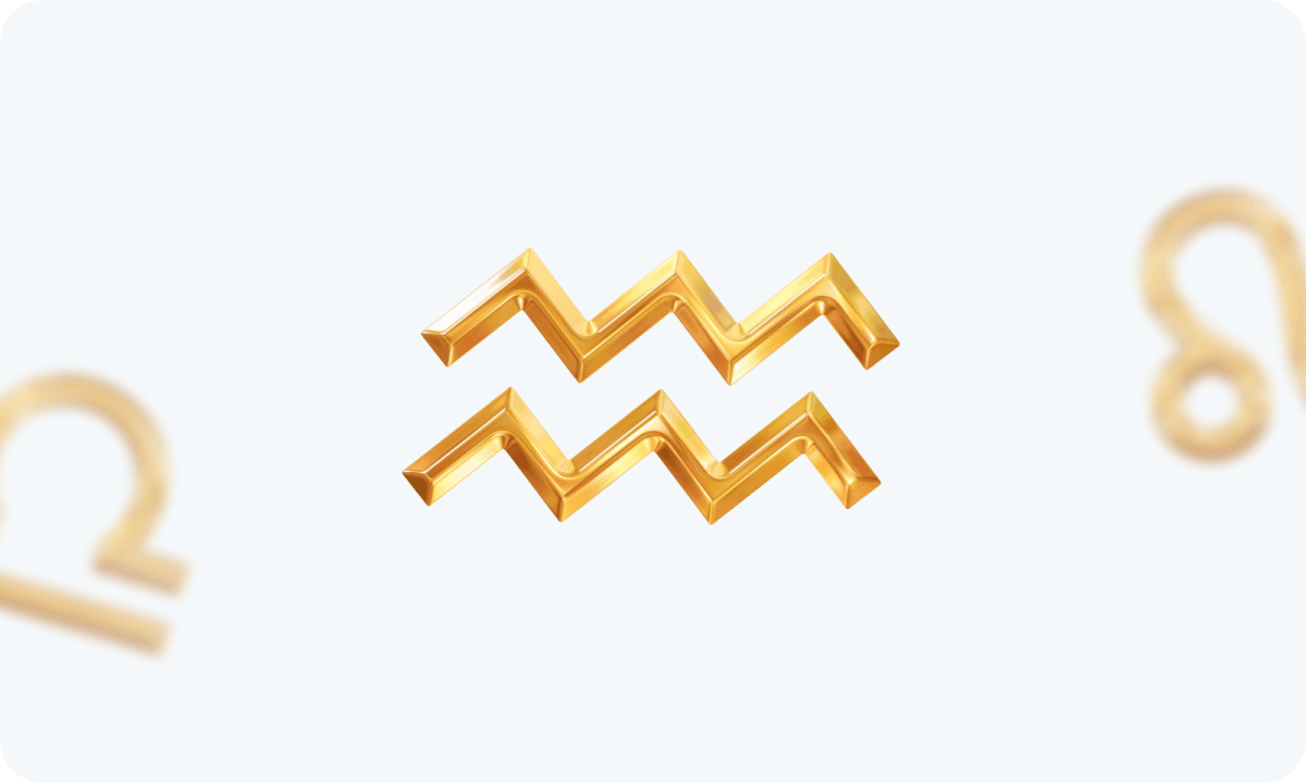 Astrological symbol of the Aquarius zodiac sign