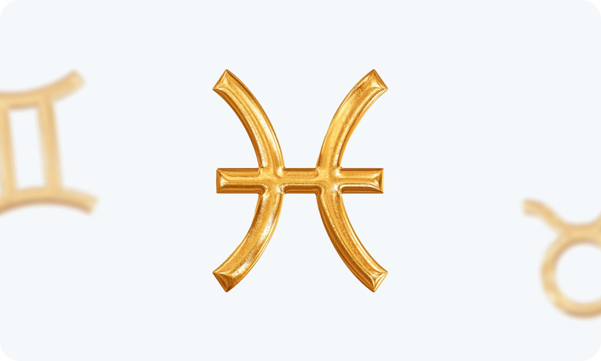 Astrological symbol of the Pisces zodiac sign