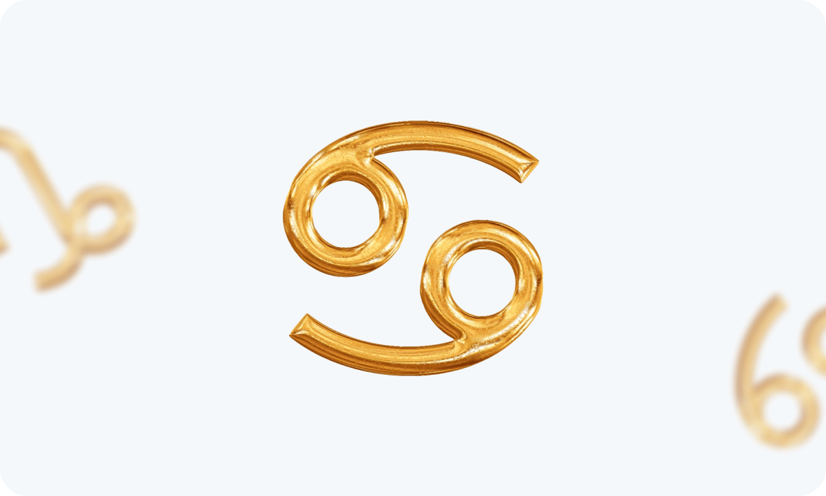 Astrological symbol of the Cancer zodiac sign