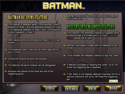 Batman Slot Machine Free Spins Screen