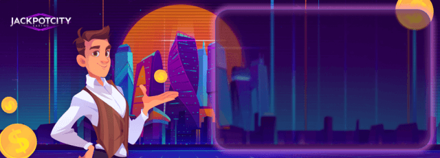 JackpotCity promotional image, licensed by Kahnawake Comission