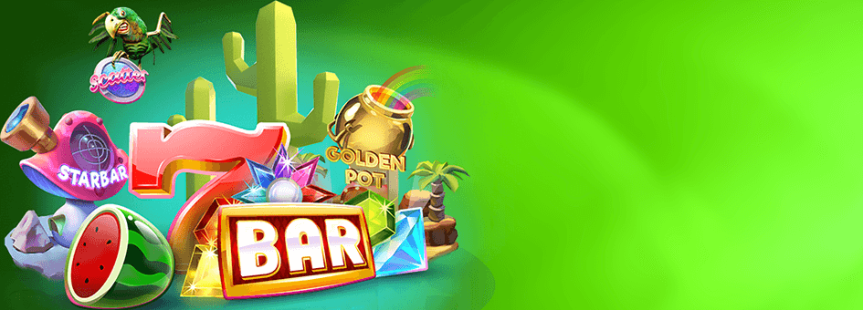 Slots symbols on ComeOn Casino promo image