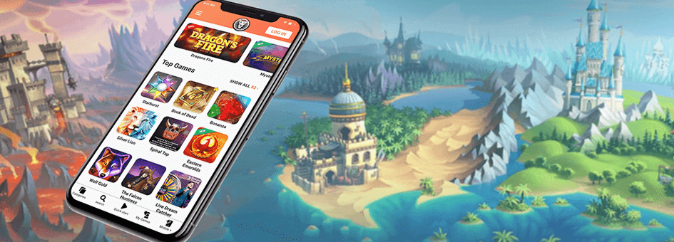 Smartphone with LeoVegas Casino app licensed by UKGC