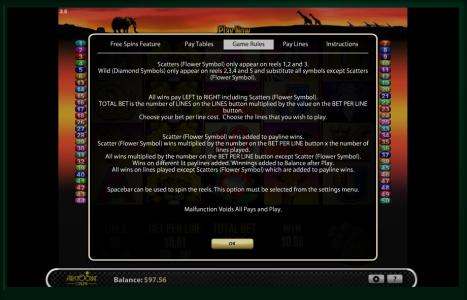 50 Lions Slot Machine Game Rules and Payout Information