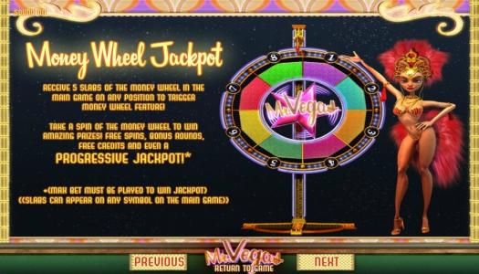 Mr. Vegas Slot Machine Jackpot feature Screen