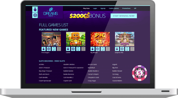 Dreams Casino Spiele