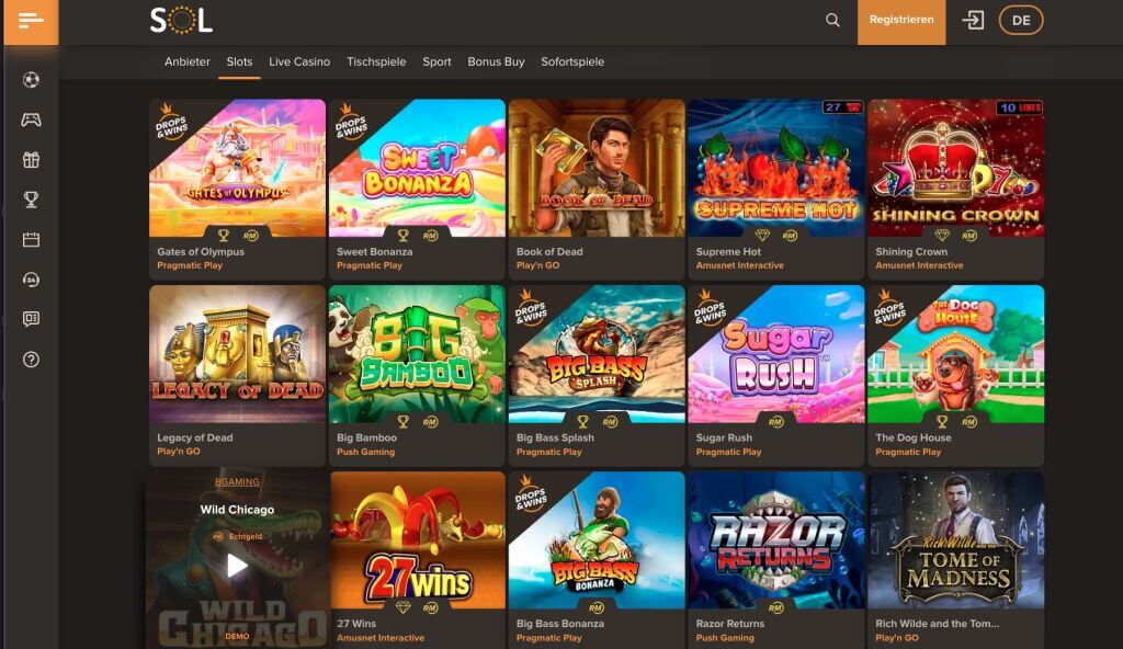 Sol Casino Spiele