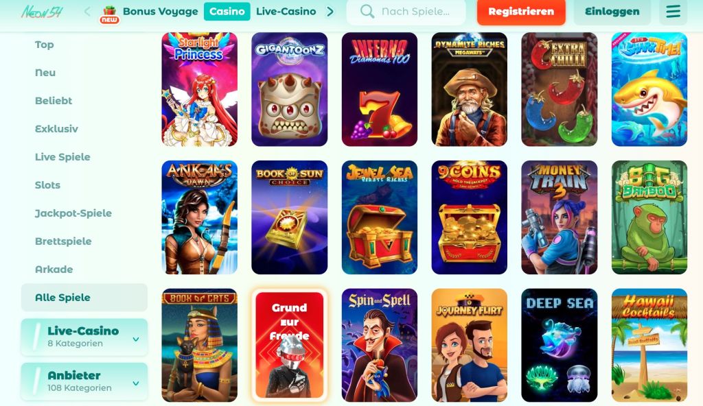 Neon54 Casino spiele
