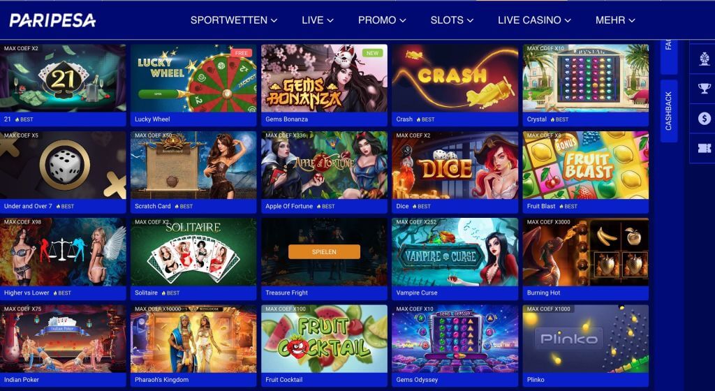 PariPesa Live Casino