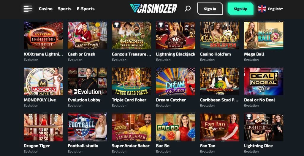 Casinozer Live Casino Casinozer Live Casino