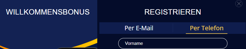 Registrierung im SpinBetter Casino 1