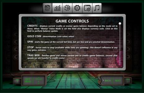 Twerk Slot Machine Game Controls Screen