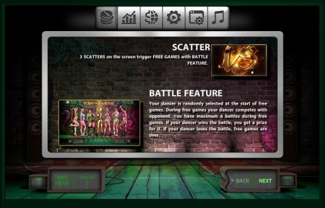 Twerk Slot Machine Scatter Awards and Free Game Screen