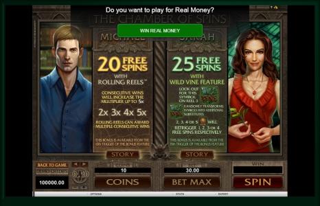 Immortal Romance Slot Machine Free Spins Bonus Screen