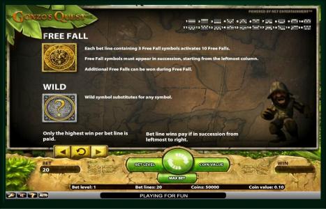 Gonzo’s Quest Slot Machine Free Spins Bonus Screen