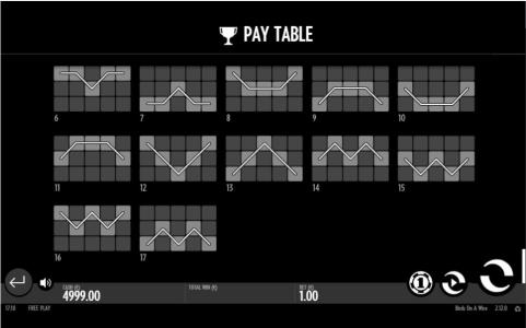 Birds On A Wire Slot Machine Paylines Screen